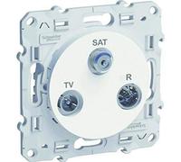 Schneider Electric Prise ODACE S520461 TV/SAT/FM Blanc