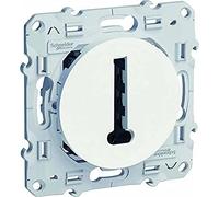 Schneider Electric S520496 Prise téléphone conjoncteur T Odace Blanc