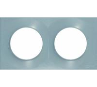 Schneider Electric S520704E Plaque 2 postes aluminium Odace Styl