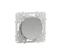 Schneider Electric S530530W Wiser Odace, bouton poussoir, 10A, zigbee, Aluminium