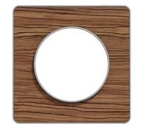 Schneider Electric S530802P Plaque 1 poste Odace Touch Wengé Liseré alu