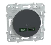 Schneider Electric S540406 O2011 Chargeur USB C 65W Anthracite