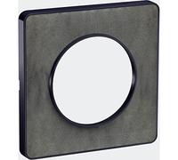 Schneider Electric Plaque Ardoise Odace Touch S540802V 1 poste liseré anthracite Noir
