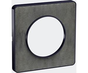 Schneider Electric S540802V Plaque Ardoise 1 Poste Avec Liseré Anthracite Odace Touch, Noir