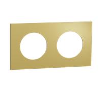 Schneider Electric S911704 Odace M. plaque 2 postes laiton blanc