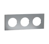 Schneider Electric S915706 Odace M. plaque 3 postes titane noir