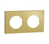 Schneider Electric S916704 Odace M. plaque 2 postes laiton noir