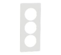 Plaque 3 postes entraxe spécifique 57mm - Blanc craie - SCHNEIDER - S920816