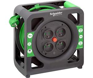 Schneider Electric SC5IMT33139 Enrouleur Compact 15m HO5VVF 3G1,5 IP20, Vert