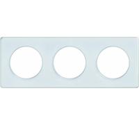 Schneider Electric SC5S52C806R Plaque 3 postes Odace Touch Translucide Liseré blanc