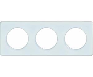 Schneider Electric SC5S52C806R Plaque 3 postes Odace Touch Translucide Liseré blanc
