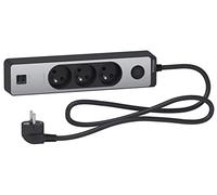 Schneider Electric ST933U1BA Multipr 3P 2USB 1,5m anthr/alu