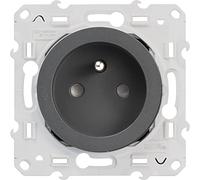 Prise de courant 2 Pôles + Terre Schneider Electric Odace Gris anthracite Neutre G