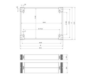 Schneider Electric Schneider Electric Socle 200 mm côtés NSYSPS4200 Quantité:1
