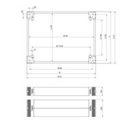 Schneider Electric Zocalo frontal NSYSPF12200 200x1200 IP30 IK10 Gris