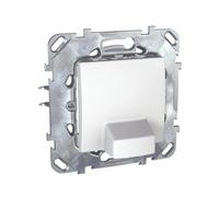 Schneider Electric - Sortie de cable 16A blanc à encastrer avec support 2 modules 3 bornes fixation griffes sans plaque série UNICA