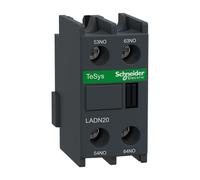 Schneider Electric - TeSys D - bloc contacts auxiliaires frontaux - 2F+0O - bornes vis-étriers - LADN20