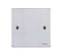 Schneider Electric Ultimate Low Profile GU8510BC Plaque vierge simple Chrome brossé