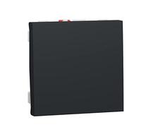 Schneider Electric - Unica - bouton-poussoir NO - 10A - connex rapid - 2 mod - Anthracite - méca seul - NU320654