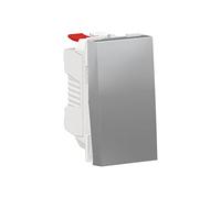 Schneider Electric NU310630 Unica - bouton-poussoir NO - 10A - connex rapide - 1 mod - Alu - méca seul