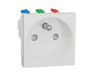 Schneider Electric - Unica - lot de 100 prises de courant 2P+T - blanc - mécanisme seul - NU305918P