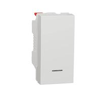 Schneider Electric - Unica - poussoir lumineux (localisation) - 10A - 1 mod - Blanc - méca seul - NU310618N