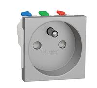 Prise de courant Schneider Electric Prise de courant 2P+T Unica - 90° - 16A - Alu