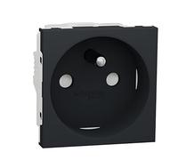 Schneider Electric - Unica - prise 2P+T - FR - 90° - vis - Anthracite - méca seul - NU303954