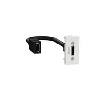 Schneider Electric - Unica - prise HDMI préconnectorisée - 1 mod - Blanc - méca seul - NU343018