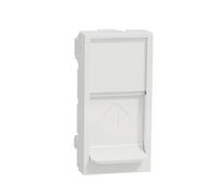 Schneider Electric NU946018 Unica - prise pour 1 RJ45 Keystone/Systimax - 1 mod - Blanc - méca seul