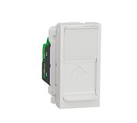 Schneider Electric - Unica - prise RJ45 simple - cat 6 FTP - 1 mod - Blanc - méca seul - NU344718