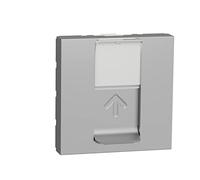Schneider Electric - Unica - prise RJ45 simple - cat 6 FTP - 2 mod - Alu - méca seul - NU341930