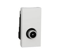 Prise TV mâle individuel Unica NU346118 Blanc 1 module mécanisme seul