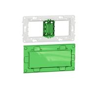 Schneider Electric - Unica - support de fixation 4 mod / 2 postes + protection chantier - plastique - NU7004PC