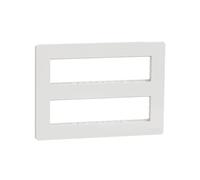 Schneider Electric - Unica - support fixation +plaque finition boîte concent 2 rang 8 mod - Blanc ant - NU021820