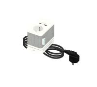 Schneider Electric - Unica System+ - clip bureau S design - 3 PC + USB C 3,1A - 2m - blanc/tissu - INS44052