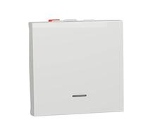 Schneider Electric Interrupteur va-et-vient Unica NU320318S – témoin 10A 2 mod blanc méca seul