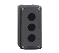 Schneider Electric - Harmony XAL - boite 3 trous Ø22 - couvercle gris foncé - fond gris clair - XALD03