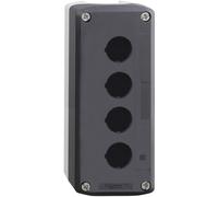 Schneider Electric - Harmony XAL - boite 4 trous Ø22 - couvercle gris foncé - fond gris clair - XALD04