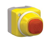 Schneider Electric XALK84W3BG Bouton de blocage / darrêt durgence en boîtier, illuminable 24 V 6 A 1 NO (T), 2 NF (R) IP66, IP67, IP69, IP69K 1 pc(s)