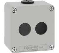 Schneider Electric XAPD1202 Boîtier vide XAP métal gris pour 2x22mm - CSA, Bouton + interrupteur, Gris