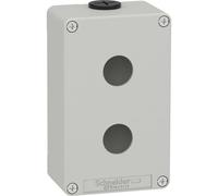 Schneider Electric XAPD2202 Boîtier vide XAP métal gris pour 2x22mm - CSA, Bouton + interrupteur, Gris