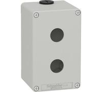 Schneider Electric XAPD2502 Boîtier vide XAP métal gris pour 2x22mm - CSA, Bouton + interrupteur, Gris