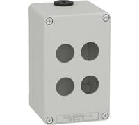 Schneider Electric XAPD2504 Boîtier vide XAP métal gris pour 4x22mm - CSA, Bouton + interrupteur, Gris