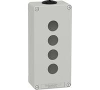 Schneider Electric XAPD3204 Boîtier vide XAP métal gris pour 4x22mm - CSA, Bouton + interrupteur, Gris
