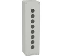 Schneider Electric XAPD5508 Boîtier vide XAP métal gris pour 8x22mm - CSA, Bouton + interrupteur, Gris