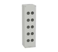 Schneider Electric XAPD5510 Boîtier vide XAP métal gris pour 12x22mm - CSA, Bouton + interrupteur, Gris