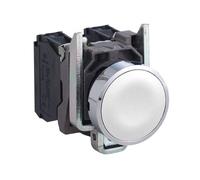 Schneider Electric XB4BA11 Bouton Poussoir Métallique Blanc NO Contact - XB4BA11
