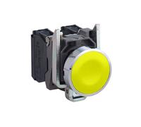 Schneider Electric XB4BA51 Harmony XB4BA51 Bouton-poussoir actionneur plat 1 bouton jaune décrochage par pression 1 pc(s)