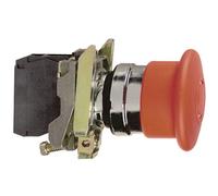 Schneider Electric XB4BS8445 Bouton champignon collerette métal, avec arrêt